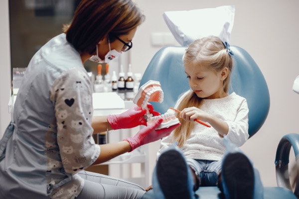 Child in dental chair